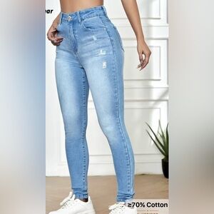 Woman’s SHEIN blue jeans